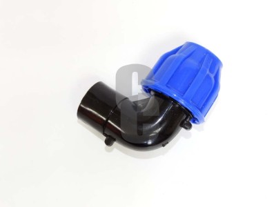 Коляно ПЕ черно ф20х3-4 - женски